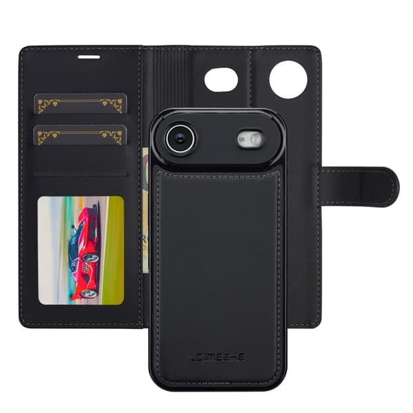 LC.IMEEKE L2 Series iPhone Air Plånboksfodral Konstläder - Svart