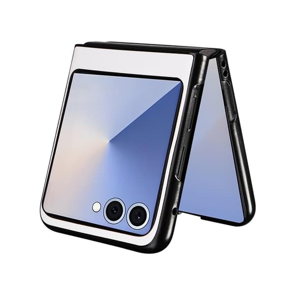 Mobilskal till Galaxy Z Flip7 PU Läder Protective - Vit Vit