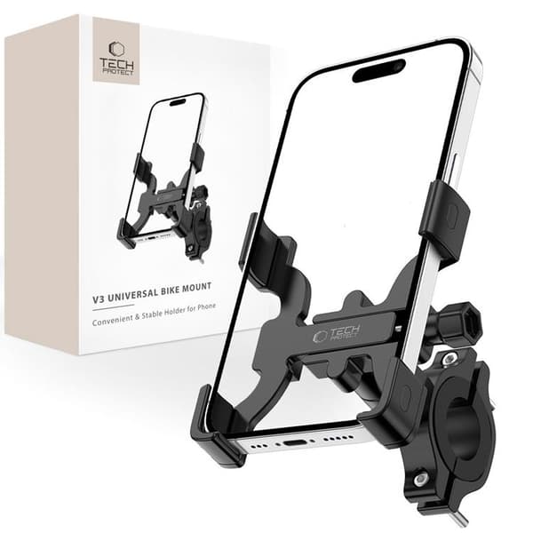 Tech-Protect V3 Universal Cykelholder - Sort Svart