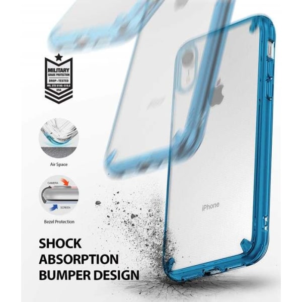 Ringke Fusion Shock Absorption Skal till iPhone XR - Blå Blå