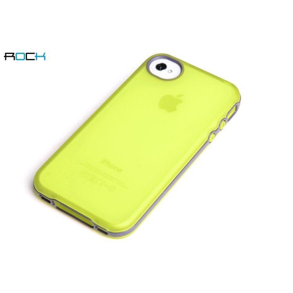 Rock Joyful -kotelo Apple iPhone 4:lle ja 4S:lle (keltainen)