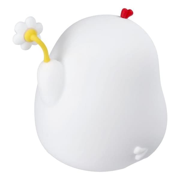 LED Nattlampa Tryck Chicken Art Deco - Vit Vit