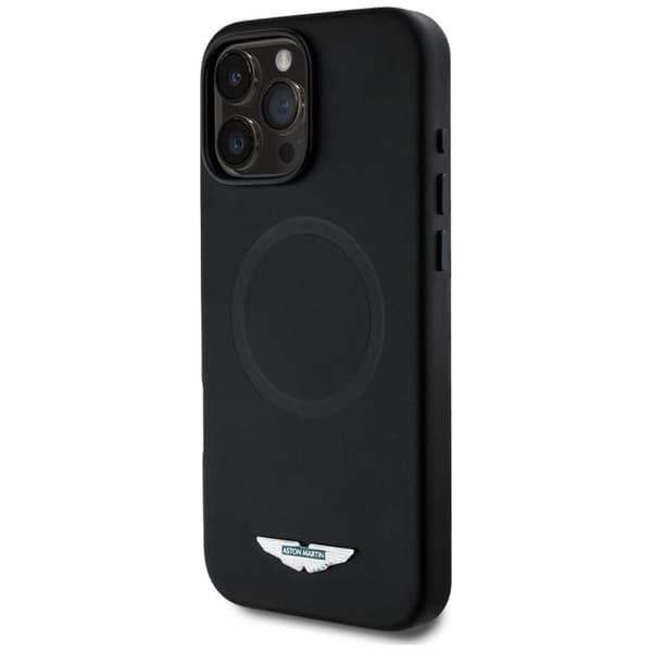 Aston Martin Telefontaske til iPhone 16 Pro Max MagSafe HC FW Logo - Sort Black