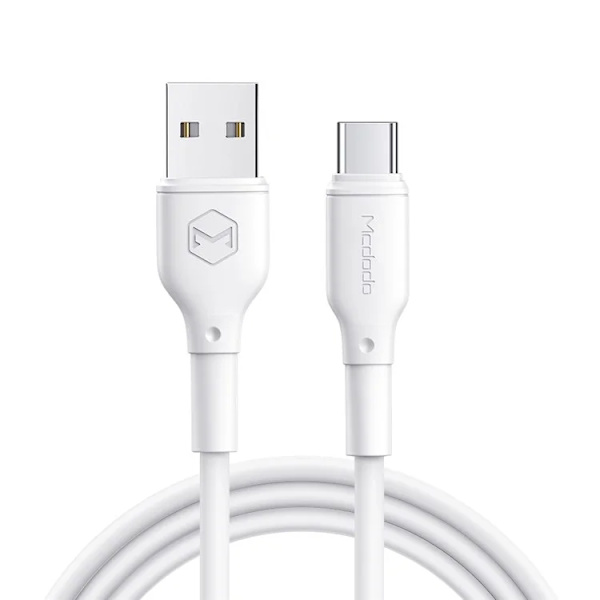 MCDODO USB-A - USB-C Kabel 1.2M - Vit Svart