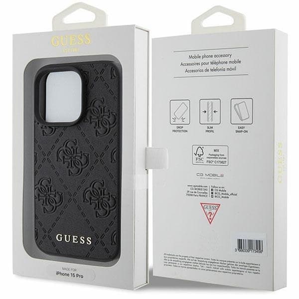 Guess Mobilskal till iPhone 15 Pro Max Quilted Classic - Svart Svart