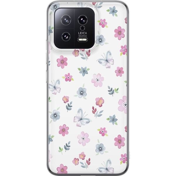 Mobilcover til Xiaomi 13 med Blomster og sommerfugle