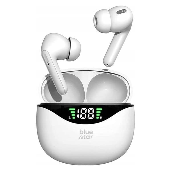Blue Star Trådløse In-Ear Øretelefoner TWS T60 - Hvid Vit