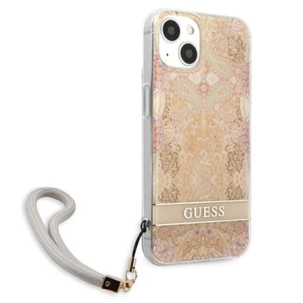 Guess iPhone 13 Mini Case Flower Strap - Guld