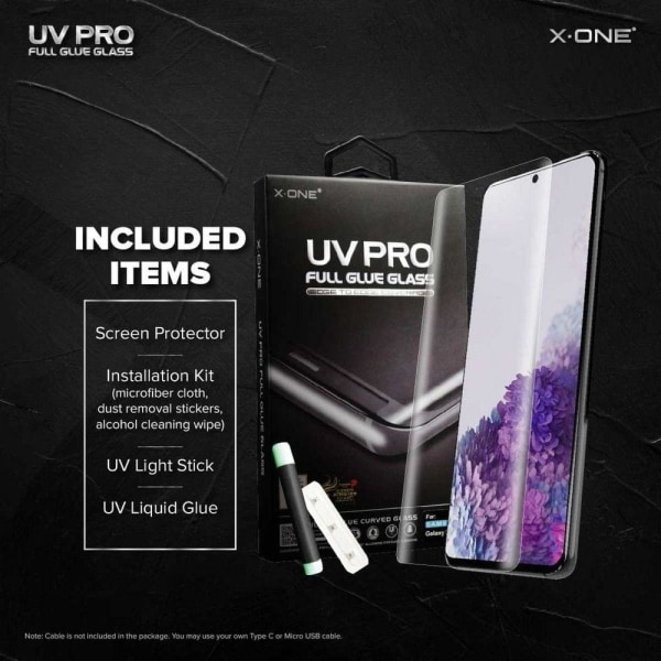 X-ONE UV PRO Skærmbeskytter i hærdet glas til Samsung Galaxy S20 (Cas