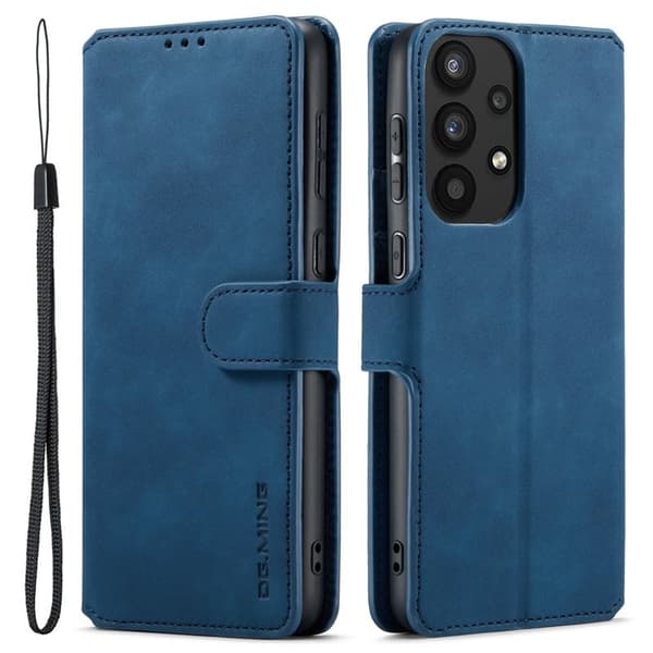 DG.MING Samsung Galaxy A33 5G Konstläder Plånboksfodral Retro Blå