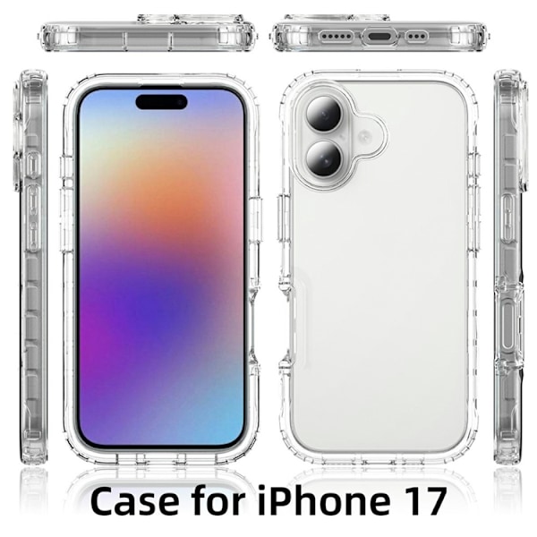 Mobilskal till iPhone 17 Gradient Färg PC + TPU Lila