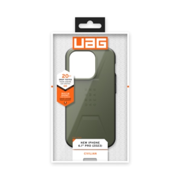 UAG iPhone 15 Pro Mobilskal Magsafe Civilian - Olive