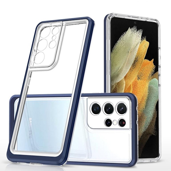 Galaxy S21 Ultra 5G Skal Clear 3in1 - Blå