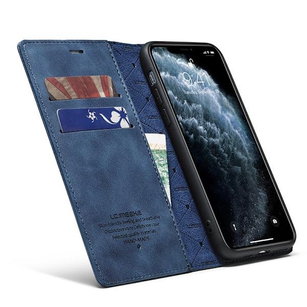 LC.IMEEKE iPhone 11 Pro Max Plånboksfodral i Konstläder - Blå