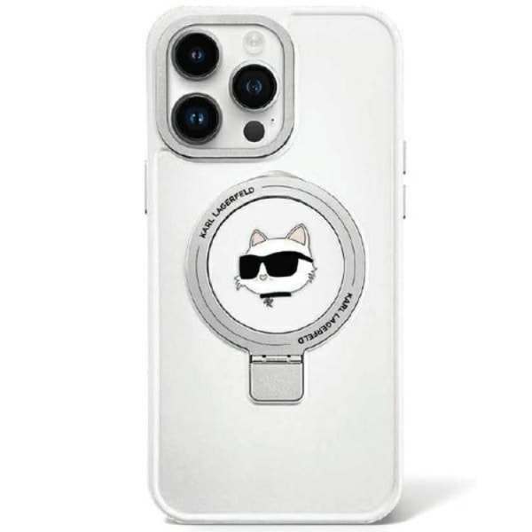 KARL LAGERFELD iPhone 15 Pro -mobiilisuojus MagSafe-rengasteline
