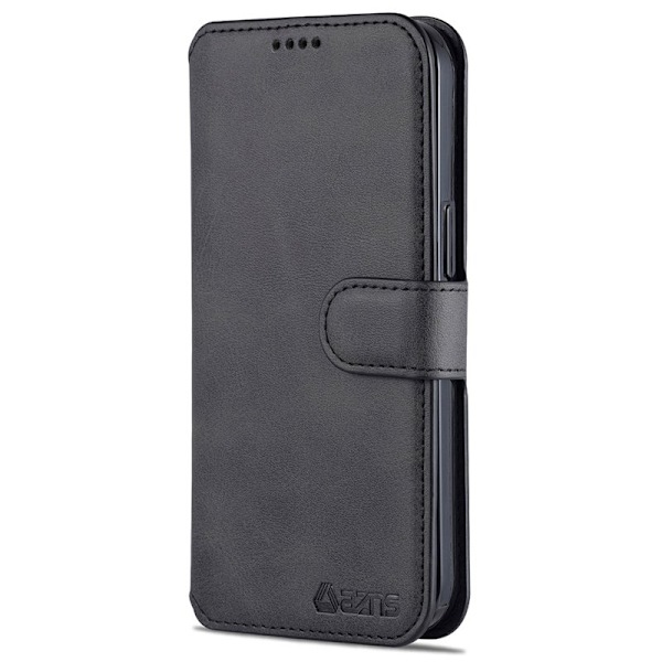 AZNS iPhone 13 Pro Plånboksfodral Konstläder - Svart