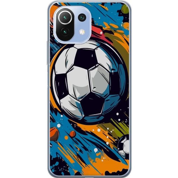 Xiaomi Mi 11 Lite telefontaske med fodbolde