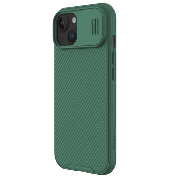 NILLKIN CamShield Pro Mobilskal till iPhone 15 Plus med Kamera Skydd Grön