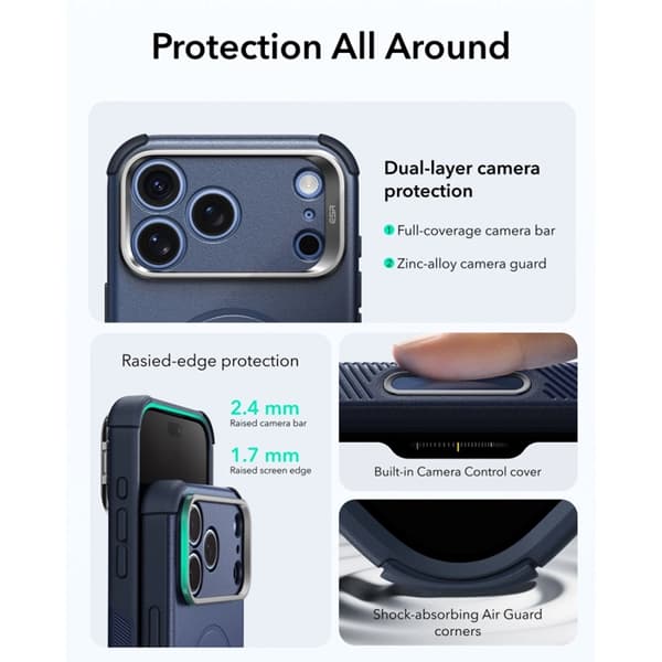 ESR Mobilskal För iPhone 17 Pro/18 Pro Magsafe Cyber Tough Kickstand