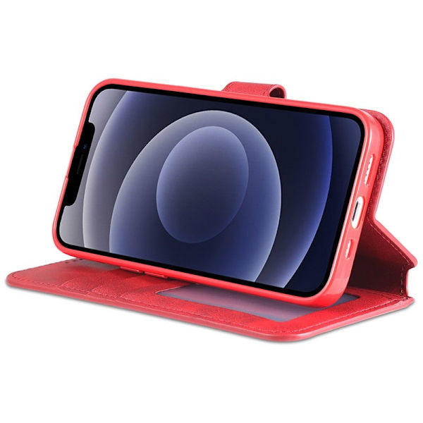 AZNS iPhone 13 mini Plånboksfodral Konstläder - Röd
