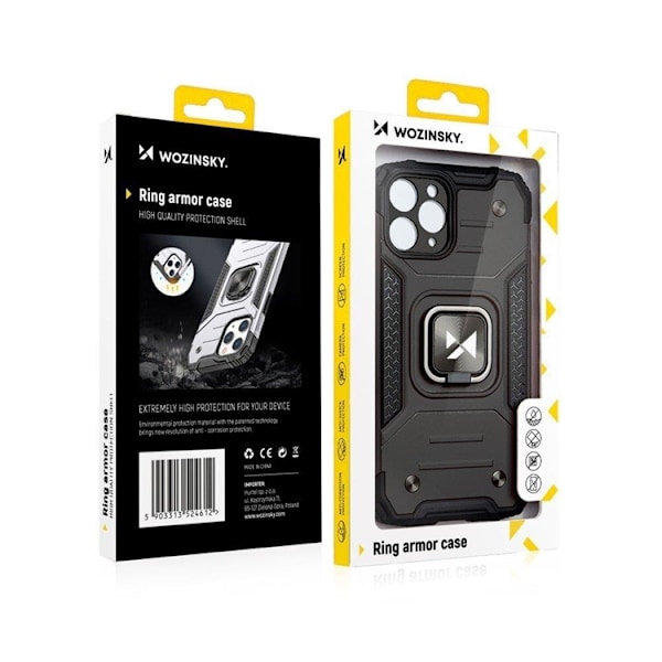 Wozinsky iPhone 14 Mobilcover Ringholder Armor - Sølv Silver