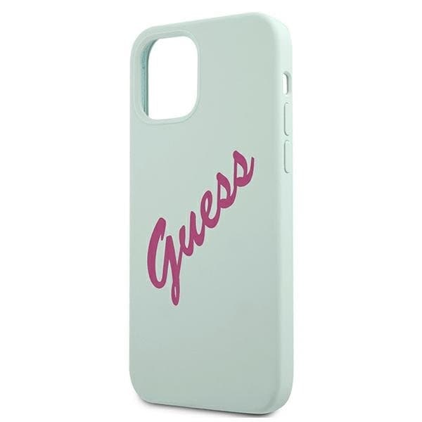 Guess Skal iPhone 12 mini Silikon Vintage - Blå /Fuschia Blue
