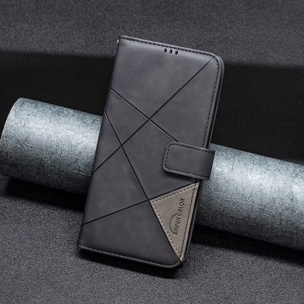 BINFEN Samsung Galaxy A57 Plånboksfodral Konstläder - Svart