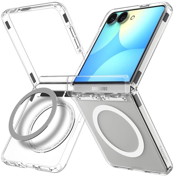 Spigen Mobilskal För Galaxy Z Flip 8 Magsafe Ultra Hybrid Pro - Clear/Vit