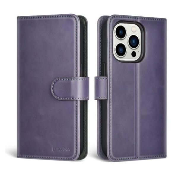 Puloka iPhone 14 Pro Wallet Case Magsafe 2in1 - Lilla