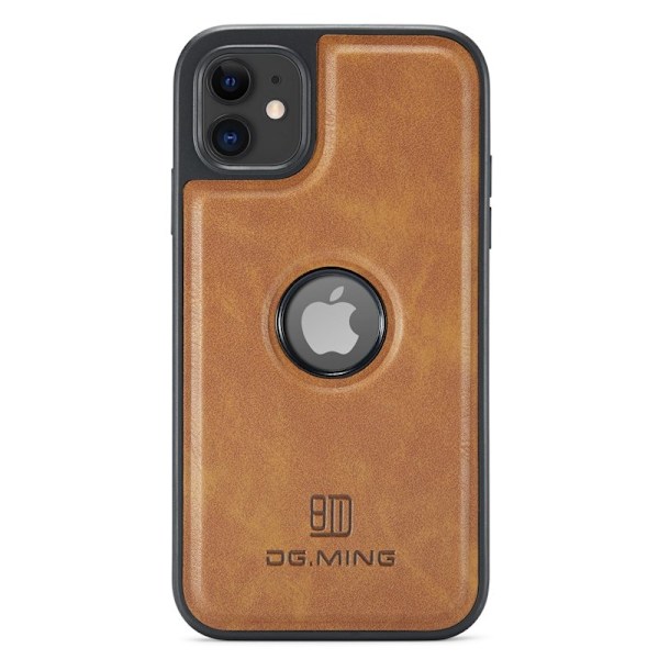 DG.MING Mobilskal till iPhone 11 PU Läder Coated PC+TPU - Brun