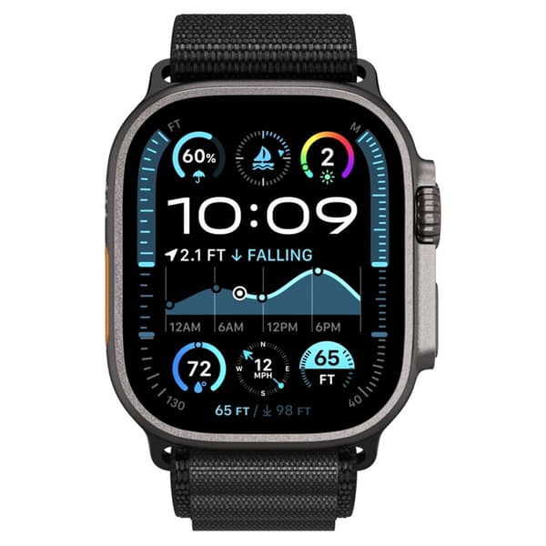 Spigen Apple Watch (44/45/46/49mm) Armbånd WBF1 - Sort Svart