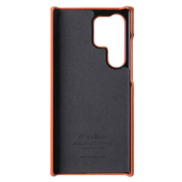 MELKCO Mobilskal för Samsung Galaxy S23 Ultra, Äkta läder, Blå