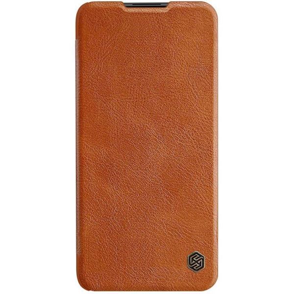 Nillkin Qin Läder Fodral Xiaomi Redmi Note 9T 5G - Brun Brun
