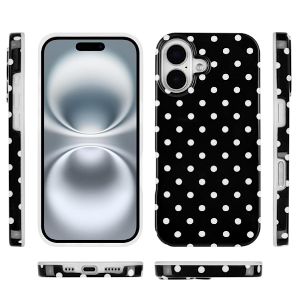 Mobilskal till iPhone 17 Dot Design Imd Tpu Svart