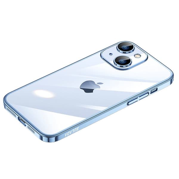 SULADA JINGJIA Mobilskal till iPhone 15 Plus Hård PC Blå Crystal Clear