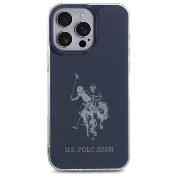 US Polo Mobilskal till iPhone 15 Pro Max Shiny Big Logo - Blå