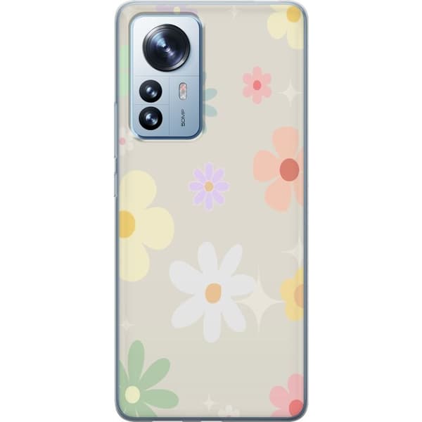 Mobilskal till Xiaomi 12 Pro med fejdande blommor