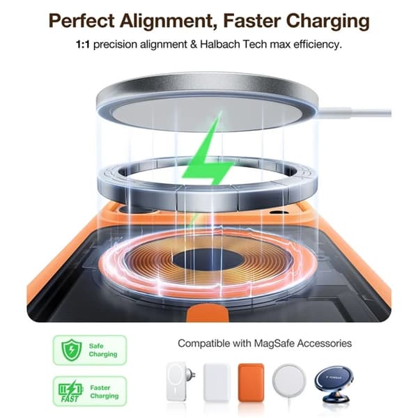 TORRAS Mobilskal till iPhone 17 Pro MagSafe Matte PC + TPU - Orange Orange