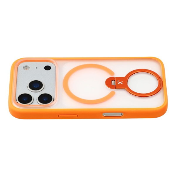 X-LEVEL Mobilskal till iPhone 17 Pro Magnetiskt Kickstand Orange