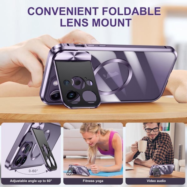 BOOM iPhone 14 Pro Max Mobilskal Magsafe Metall Frame - Lila