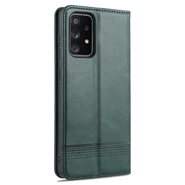 AZNS Design Plånboksfodral i Konstläder för Samsung Galaxy A72 - Grön