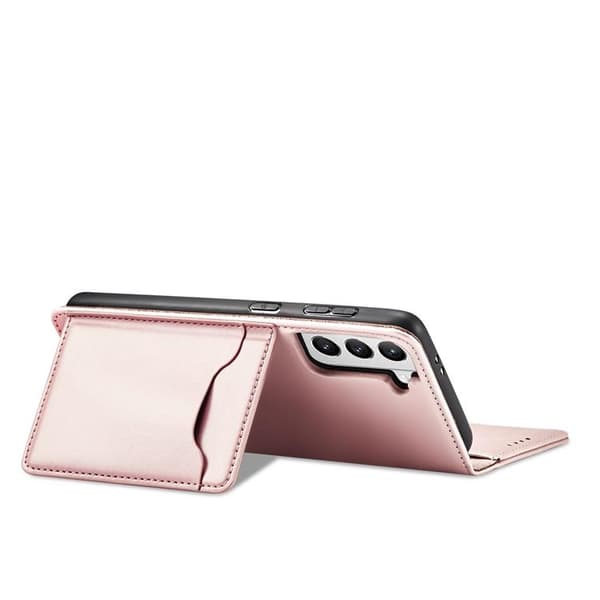 Galaxy S22 Plus Plånboksfodral Magnet Stand - Rosa Rosa