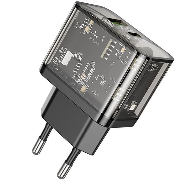 Hoco Snabbladdare PD 20W USB-A USB-C QC3.0 3A N34 - Svart