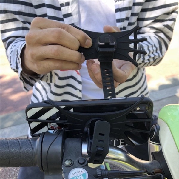 Vridbar Cykelhållare i silikon - Svart
