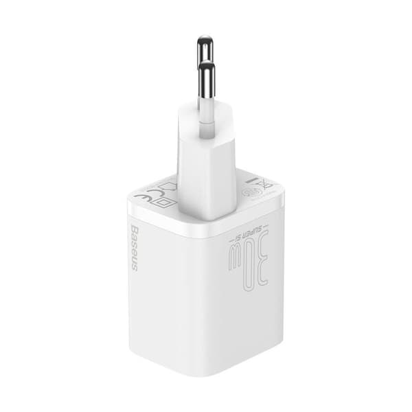 Baseus Super Si 1C Väggladdare USB-C 30 W - Vit Vit