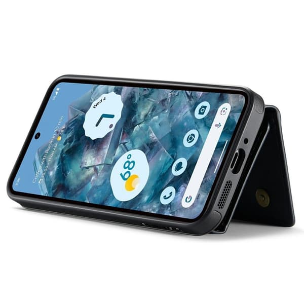 DG.MING M6 Series Konstläder Plånboksfodral för Google Pixel 9 Pro XL - Svart