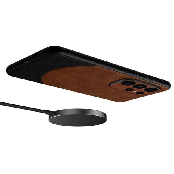 SULADA Magnetic Series Mobilskal till Galaxy S24+ Läder Grön