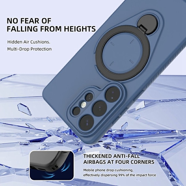 Mobilskal till Galaxy S26 Ultra Rotating Kickstand Drop Proof TPU - Grå Grå