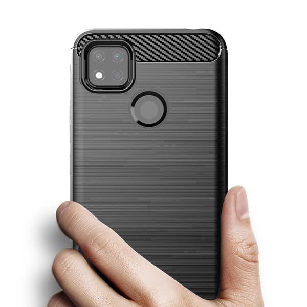 Xiaomi Redmi 9C/9C NFC Skal Forcell Carbon - Sort Svart