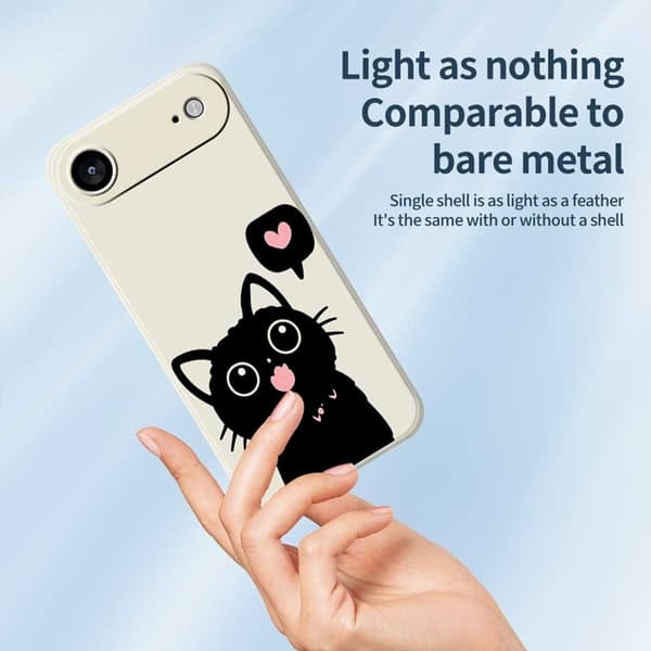 Mobilskal till iPhone Air Love Black Cat Pattern - Grön Grön